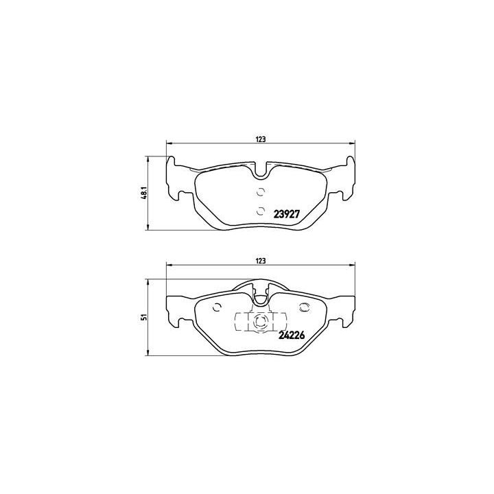 Stabdžių trinkelių rinkinys, diskinis stabdys BREMBO P 06 038