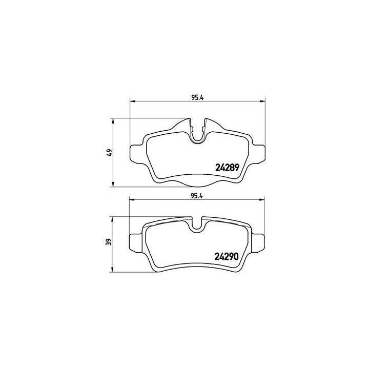 Stabdžių trinkelių rinkinys, diskinis stabdys BREMBO P 06 052X