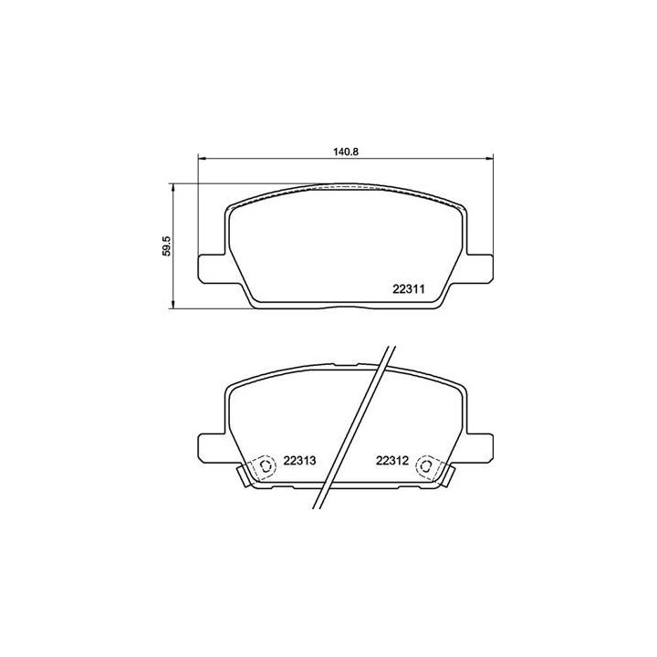 Stabdžių trinkelių rinkinys, diskinis stabdys BREMBO P 07 012