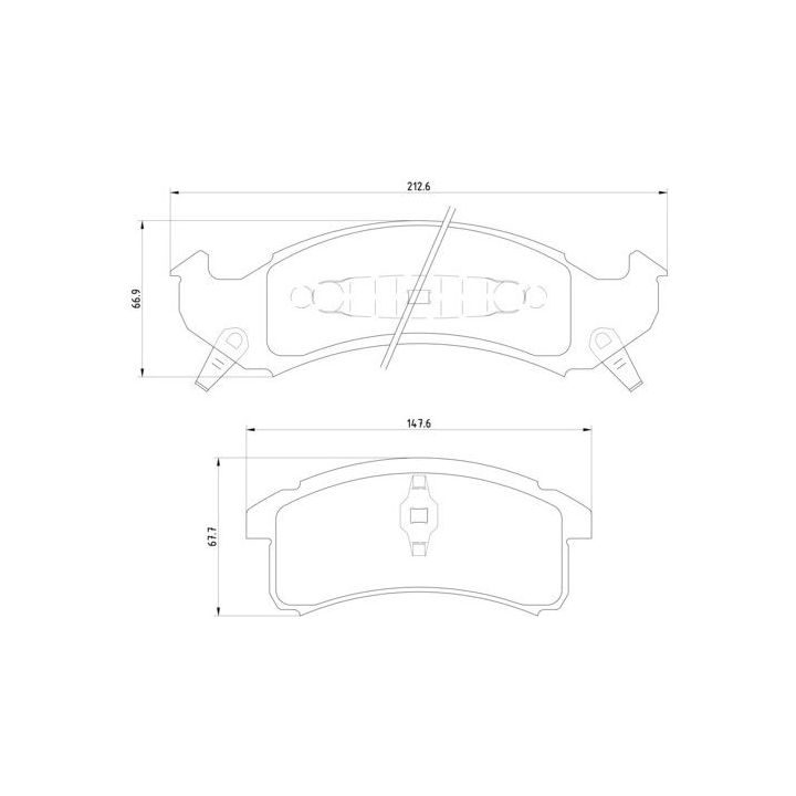 Stabdžių trinkelių rinkinys, diskinis stabdys BREMBO P 09 002