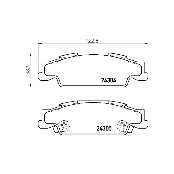 Stabdžių trinkelių rinkinys, diskinis stabdys BREMBO P 09 007