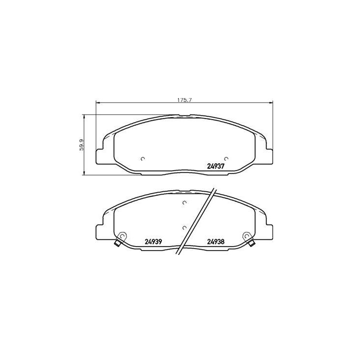 Stabdžių trinkelių rinkinys, diskinis stabdys BREMBO P 09 016
