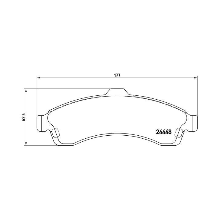 Stabdžių trinkelių rinkinys, diskinis stabdys BREMBO P 10 009