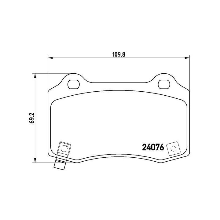 Stabdžių trinkelių rinkinys, diskinis stabdys BREMBO P 11 024