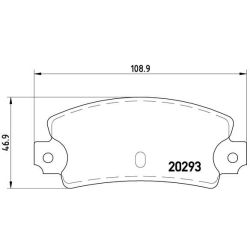 Stabdžių trinkelių rinkinys, diskinis stabdys BREMBO P 23 008