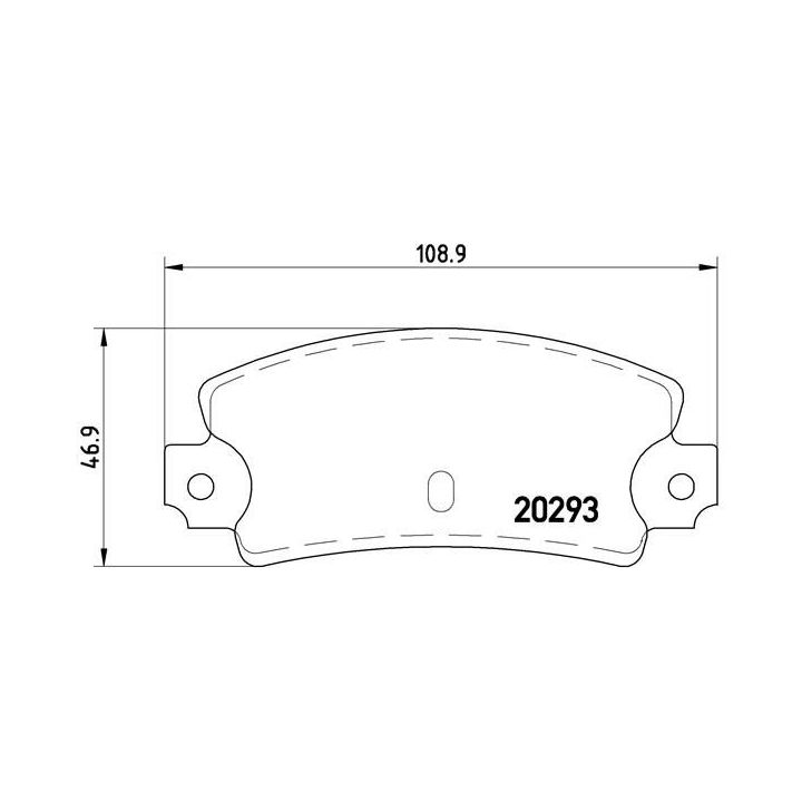 Stabdžių trinkelių rinkinys, diskinis stabdys BREMBO P 23 008