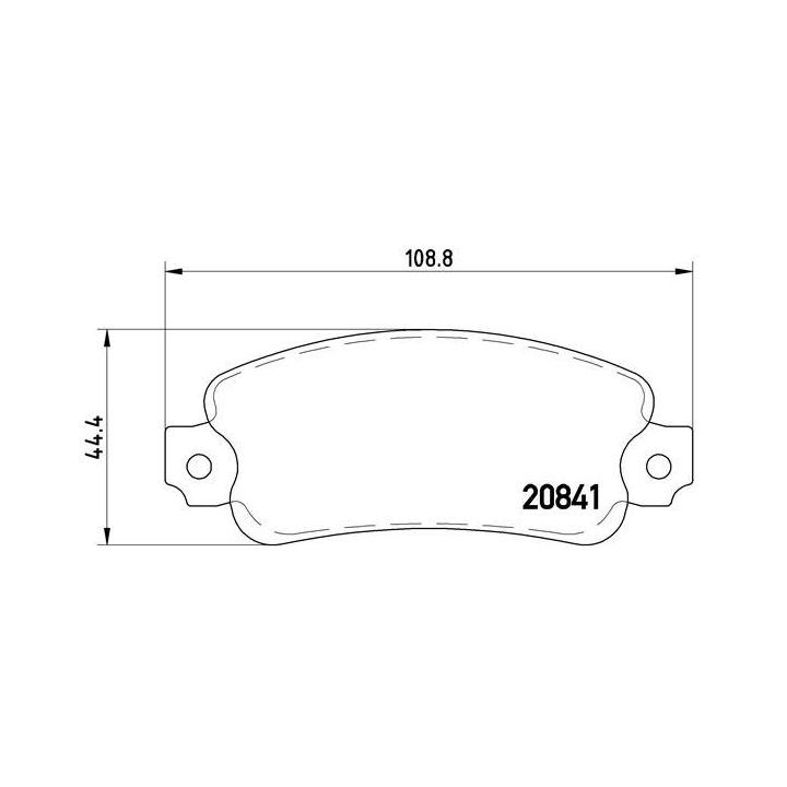 Stabdžių trinkelių rinkinys, diskinis stabdys BREMBO P 23 014