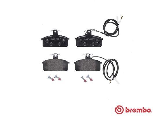 Stabdžių trinkelių rinkinys, diskinis stabdys BREMBO P 23 019