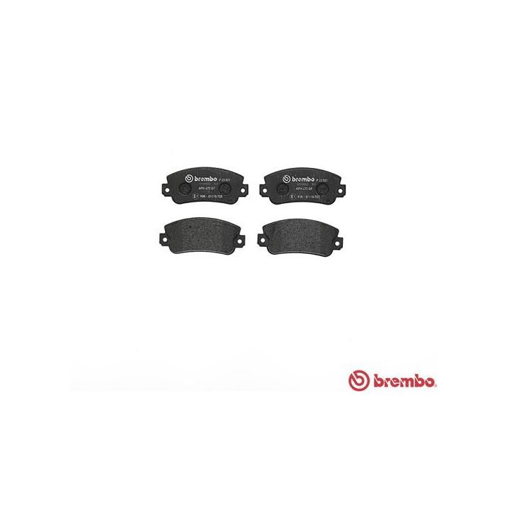 Stabdžių trinkelių rinkinys, diskinis stabdys BREMBO P 23 021
