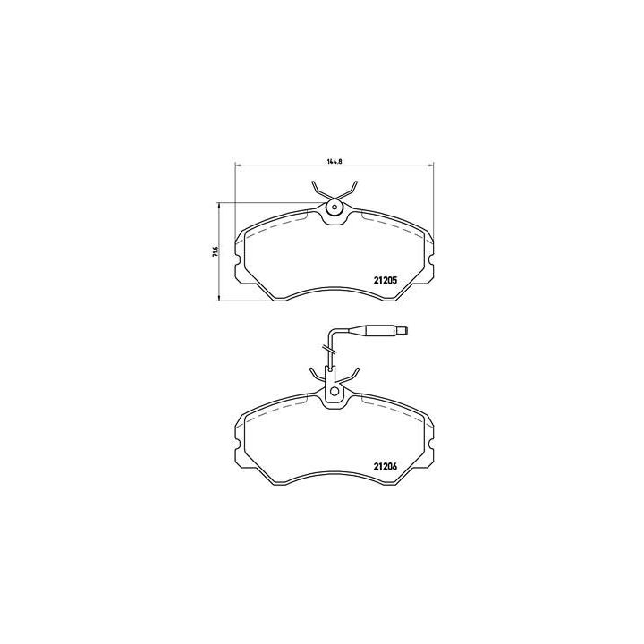 Stabdžių trinkelių rinkinys, diskinis stabdys BREMBO P 23 023