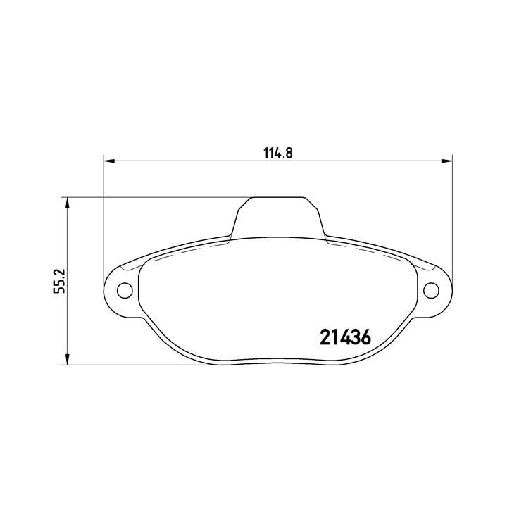Stabdžių trinkelių rinkinys, diskinis stabdys BREMBO P 23 060
