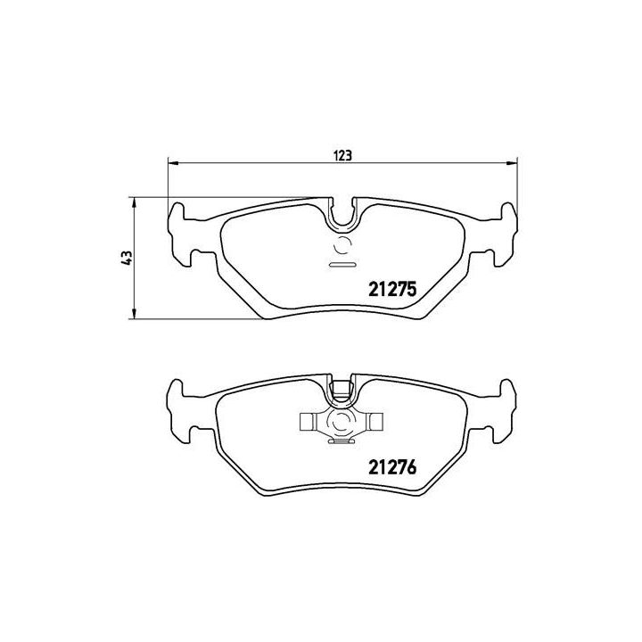 Stabdžių trinkelių rinkinys, diskinis stabdys BREMBO P 23 062