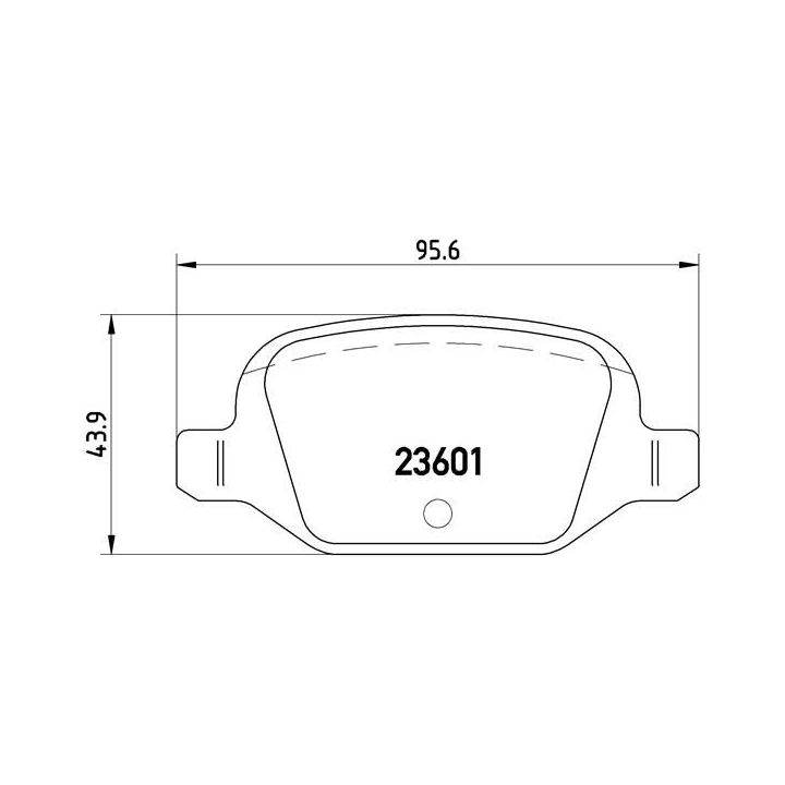 Stabdžių trinkelių rinkinys, diskinis stabdys BREMBO P 23 064