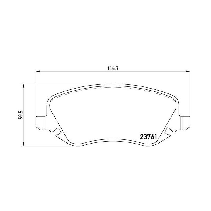 Stabdžių trinkelių rinkinys, diskinis stabdys BREMBO P 23 088