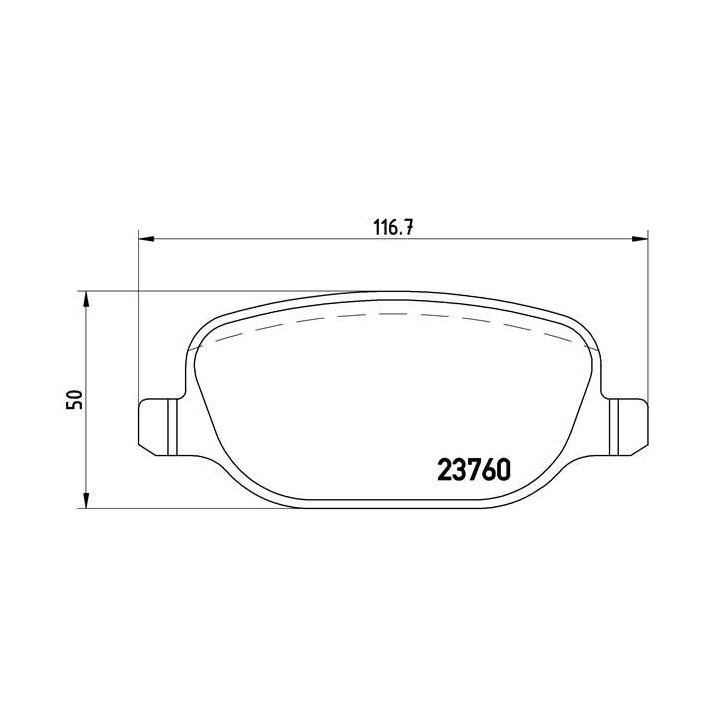 Stabdžių trinkelių rinkinys, diskinis stabdys BREMBO P 23 089