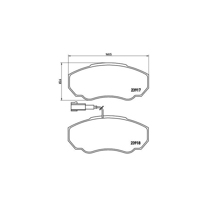 Stabdžių trinkelių rinkinys, diskinis stabdys BREMBO P 23 091