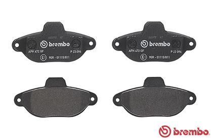 Stabdžių trinkelių rinkinys, diskinis stabdys BREMBO P 23 096