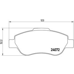 Stabdžių trinkelių rinkinys, diskinis stabdys BREMBO P 23 097