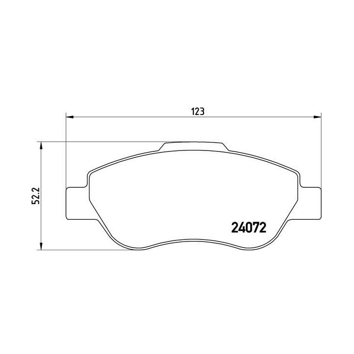 Stabdžių trinkelių rinkinys, diskinis stabdys BREMBO P 23 097