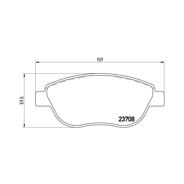 Stabdžių trinkelių rinkinys, diskinis stabdys BREMBO P 23 119