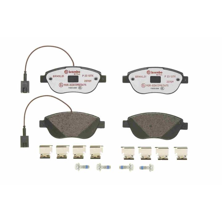 Stabdžių trinkelių rinkinys, diskinis stabdys BREMBO P 23 137X