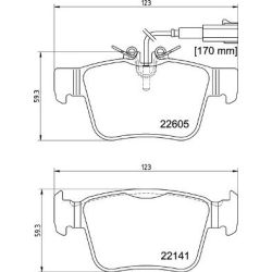 Stabdžių trinkelių rinkinys, diskinis stabdys BREMBO P 23 180
