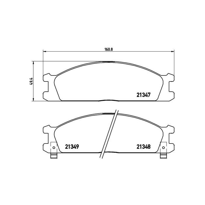 Stabdžių trinkelių rinkinys, diskinis stabdys BREMBO P 24 026