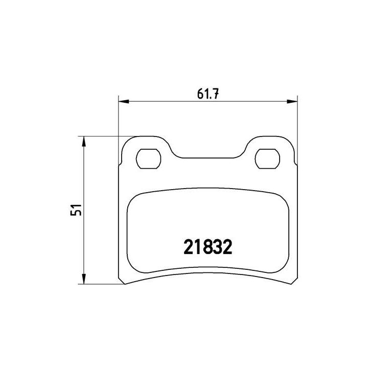 Stabdžių trinkelių rinkinys, diskinis stabdys BREMBO P 24 030
