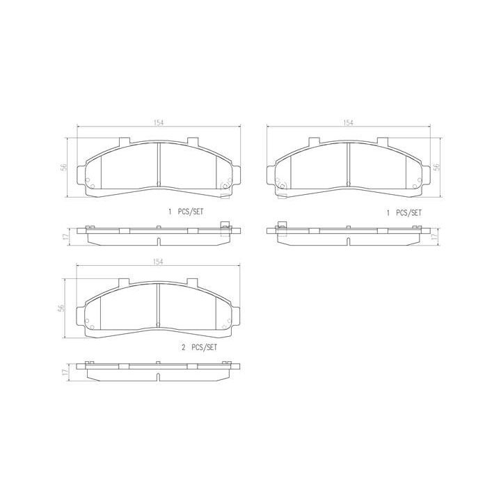 Stabdžių trinkelių rinkinys, diskinis stabdys BREMBO P 24 041
