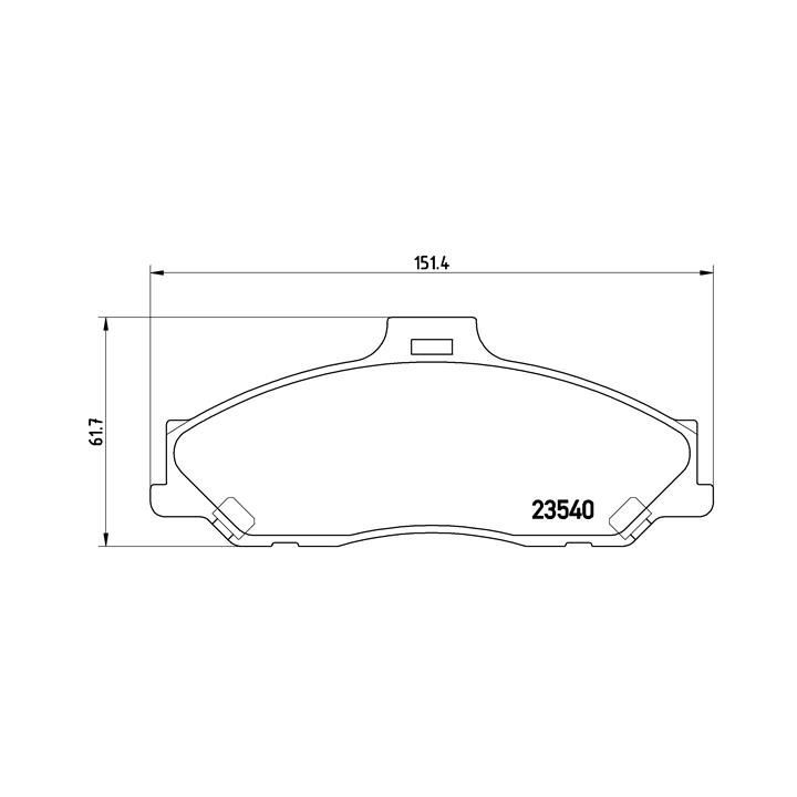 Stabdžių trinkelių rinkinys, diskinis stabdys BREMBO P 24 051
