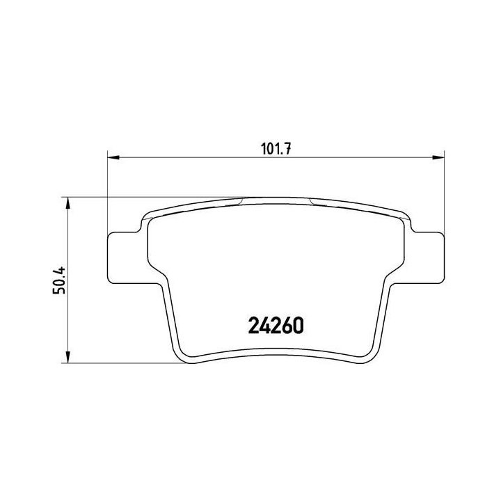 Stabdžių trinkelių rinkinys, diskinis stabdys BREMBO P 24 063