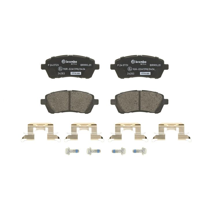 Stabdžių trinkelių rinkinys, diskinis stabdys BREMBO P 24 072X