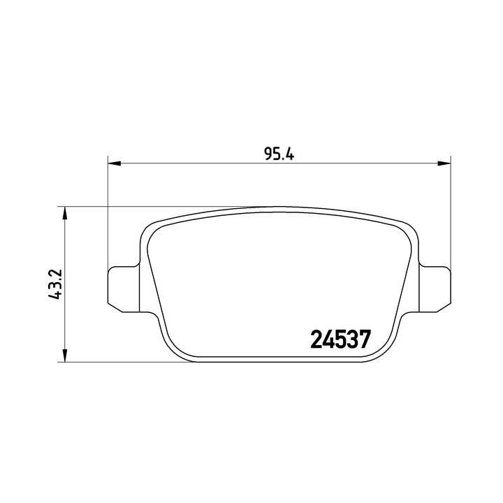 Stabdžių trinkelių rinkinys, diskinis stabdys BREMBO P 24 075