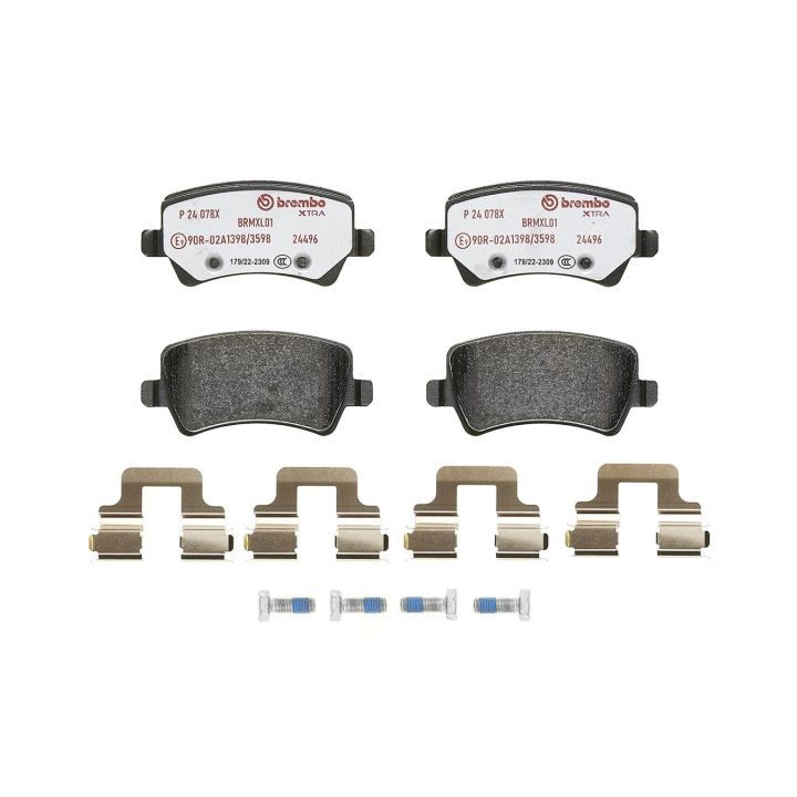 Stabdžių trinkelių rinkinys, diskinis stabdys BREMBO P 24 078X