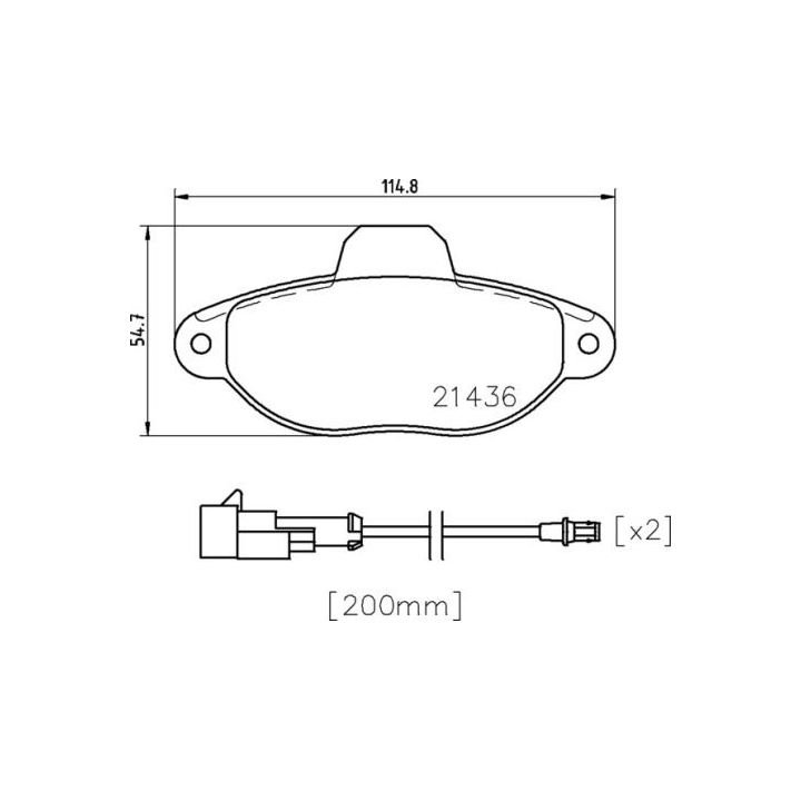 Stabdžių trinkelių rinkinys, diskinis stabdys BREMBO P 24 147X