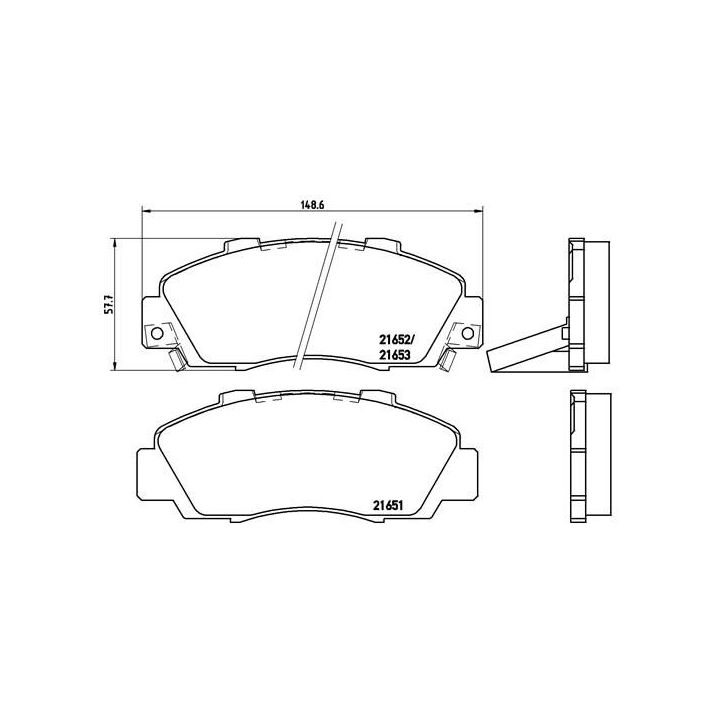 Stabdžių trinkelių rinkinys, diskinis stabdys BREMBO P 28 026