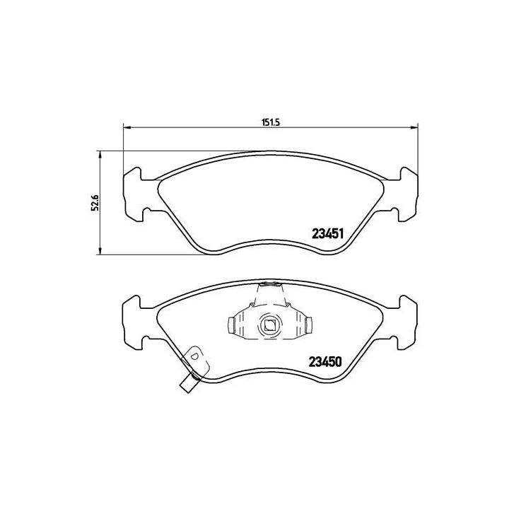 Stabdžių trinkelių rinkinys, diskinis stabdys BREMBO P 30 007