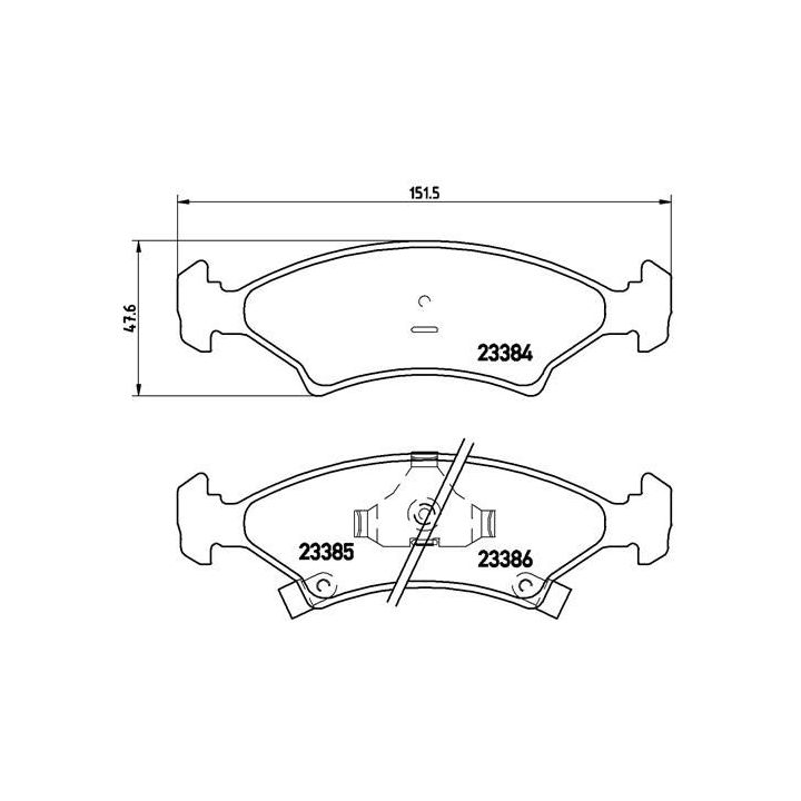 Stabdžių trinkelių rinkinys, diskinis stabdys BREMBO P 30 009