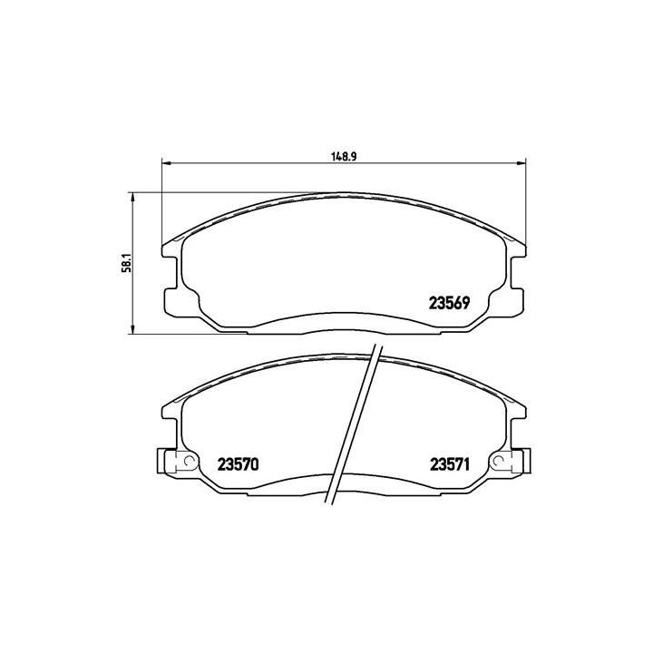 Stabdžių trinkelių rinkinys, diskinis stabdys BREMBO P 30 013