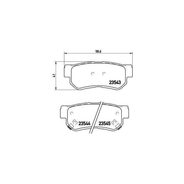 Stabdžių trinkelių rinkinys, diskinis stabdys BREMBO P 30 014