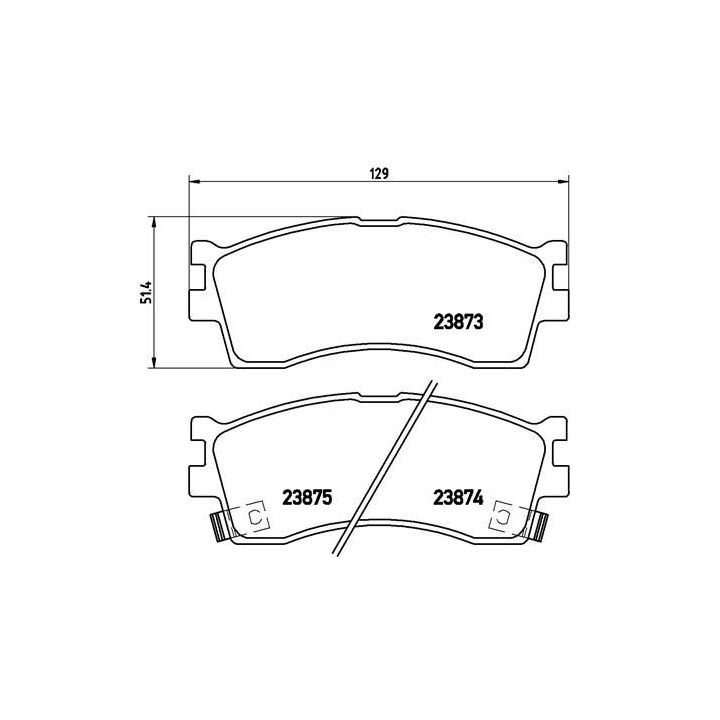 Stabdžių trinkelių rinkinys, diskinis stabdys BREMBO P 30 016