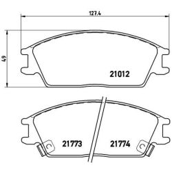 Stabdžių trinkelių rinkinys, diskinis stabdys BREMBO P 30 024