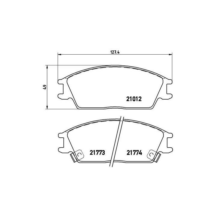 Stabdžių trinkelių rinkinys, diskinis stabdys BREMBO P 30 024