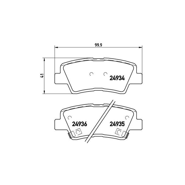 Stabdžių trinkelių rinkinys, diskinis stabdys BREMBO P 30 047