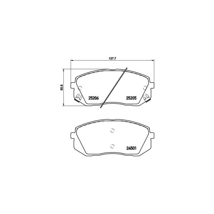 Stabdžių trinkelių rinkinys, diskinis stabdys BREMBO P 30 056X