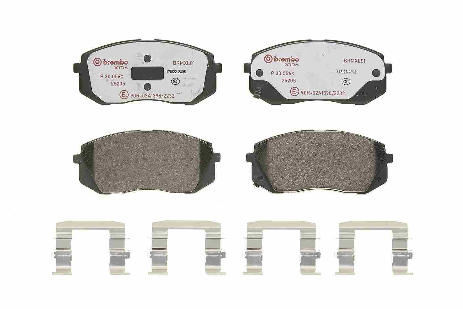 Stabdžių trinkelių rinkinys, diskinis stabdys BREMBO P 30 056X