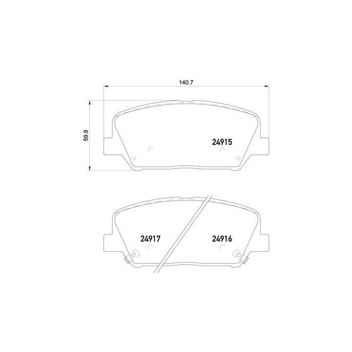 Stabdžių trinkelių rinkinys, diskinis stabdys BREMBO P 30 065X