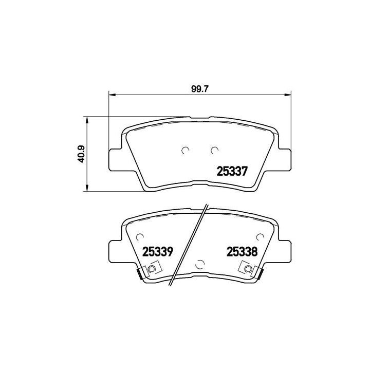 Stabdžių trinkelių rinkinys, diskinis stabdys BREMBO P 30 067X