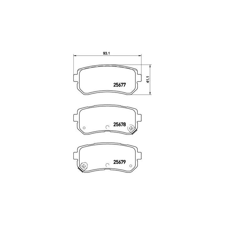 Stabdžių trinkelių rinkinys, diskinis stabdys BREMBO P 30 068
