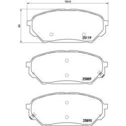 Stabdžių trinkelių rinkinys, diskinis stabdys BREMBO P 30 071